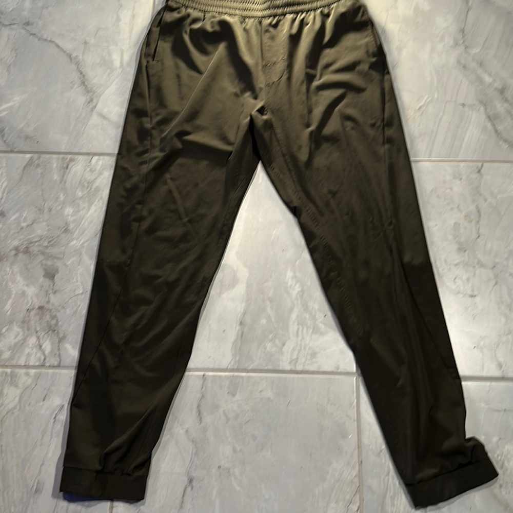 Prana West Edge jogger athletic pants black olive dark green medium
